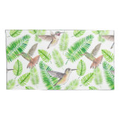 ハチドリと熱帯葉の 枕カバー (裏面-右)