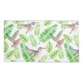 ハチドリと熱帯葉の 枕カバー (裏面-左)