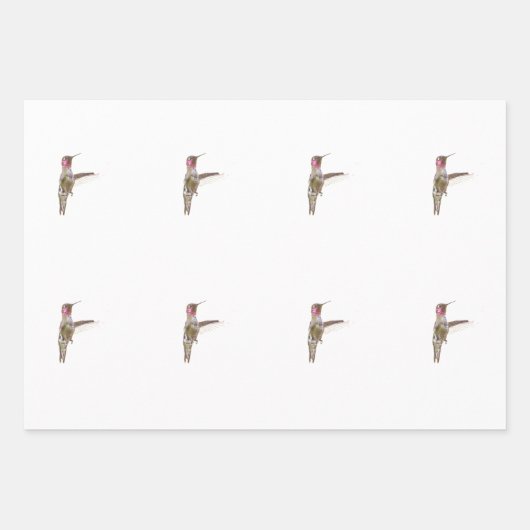 ハチドリと独身の花 ラッピングペーパーシート (正面2)