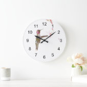 ハチドリと独身の花 ラージ壁時計 (ホーム)