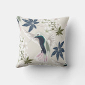 ハチドリと白い花 クッション (裏面)