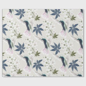 ハチドリと白い花。 ラッピングペーパー (フラット)
