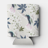 ハチドリと白い花。 缶クーラー (裏面)