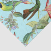 ハチドリと花が明るい緑のデコパージュ 薄葉紙 (詳細)