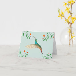 ハチドリと花 カード
