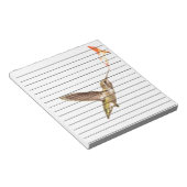 ハチドリと花 ノートパッド (アングル)