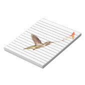 ハチドリと花 ノートパッド (回転)