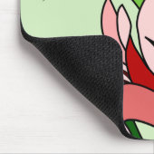 ハチドリと花 マウスパッド (コーナー)