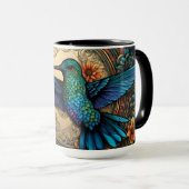 ハチドリと花 マグカップ (正面右)