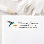 ハチドリと花 ラベル (インサイチュ)