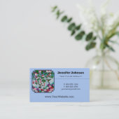 ハチドリと花 名刺 (スタンド正面)