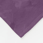 ハチドリと花（紫） フリースブランケット (角)