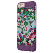 ハチドリと花（紫） Case-Mate iPhoneケース (裏面左)