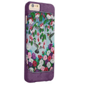 ハチドリと花（紫） Case-Mate iPhoneケース (裏面/右)