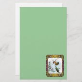 ハチドリと花#2 便箋 (正面/裏面)