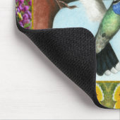 ハチドリと花#3 マウスパッド (コーナー)