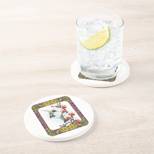 ハチドリと花#5 コースター (側面)