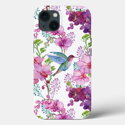 ハチドリと蘭 Case-Mate iPhoneケース (裏面)