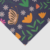 ハチドリと蝶が咲く花 薄葉紙 (詳細)