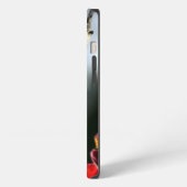 ハチドリと赤い花 iPhoneケース (左側面)