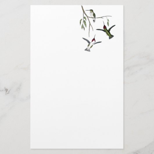 ハチドリによってリサイクルされる文房具 便箋 (正面)