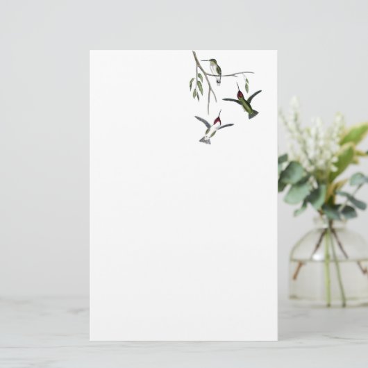 ハチドリによってリサイクルされる文房具 便箋 (スタンド正面)