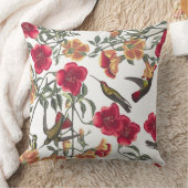 ハチドリによって花のAudubonは装飾用クッションが開花します クッション (ブランケット)