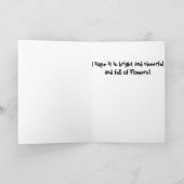 ハチドリによってAudubonは花のバースデー・カードが開花します カード (内部)