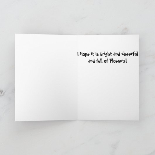 ハチドリによってAudubonは花のバースデー・カードが開花します カード (内部)