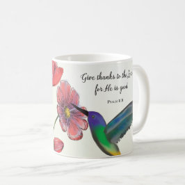 ハチドリのいるあなたの想い出の花 コーヒーマグカップ