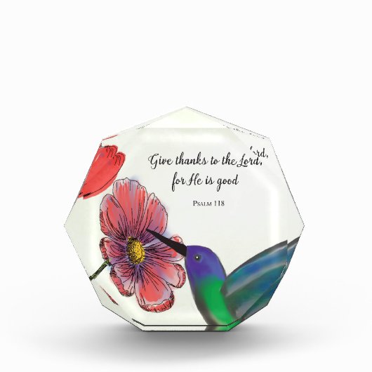 ハチドリのいるあなたの想い出の花 フォトブロック (正面)
