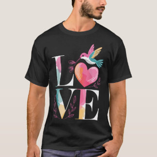 ハチドリのためのクールなハチドリ アート Tシャツ