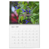 ハチドリのカレンダーを引きつける花 カレンダー (3月 2027)