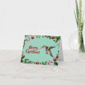 ハチドリのクリスマスカード カード (正面)