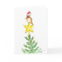 ハチドリのクリスマスカード