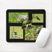 ハチドリのコラージュ マウスパッド (マウス)