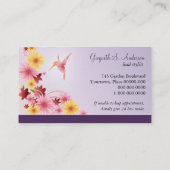 ハチドリのデイジーの美学のサロン 名刺 (裏面)