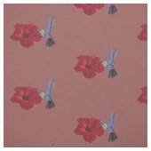 ハチドリのハイビスカスの花柄の芸術 ファブリック (見本)