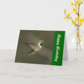 ハチドリのハッピーバースデーカード カード (黄色い花)