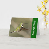ハチドリのバースデー・カード カード (黄色い花)