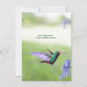 ハチドリのブライダルシャワーの招待状 招待状 (裏面)