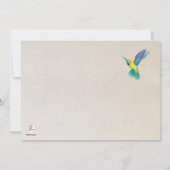 ハチドリのブライダルシャワーの招待状 招待状 (裏面)