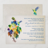ハチドリのブライダルシャワーの招待状 招待状 (正面/裏面)