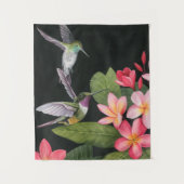 ハチドリのプルメリア タペストリー (正面)