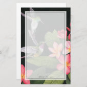 ハチドリのプルメリア 便箋 (正面/裏面)