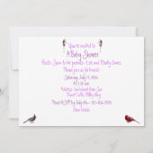 ハチドリのベビーシャワーの招待状 招待状 (裏面)