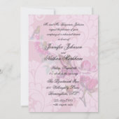 ハチドリのマグノリアのリハーサルの夕食の招待状 招待状 (裏面)