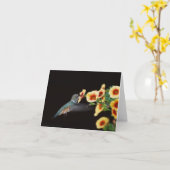 ハチドリのメッセージカード(ブランク) カード (黄色い花)