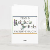 ハチドリのモノグラムD ノートカード (裏面)