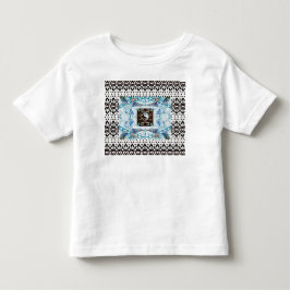 ハチドリのリングおよび陰陽のデザイン トドラーTシャツ